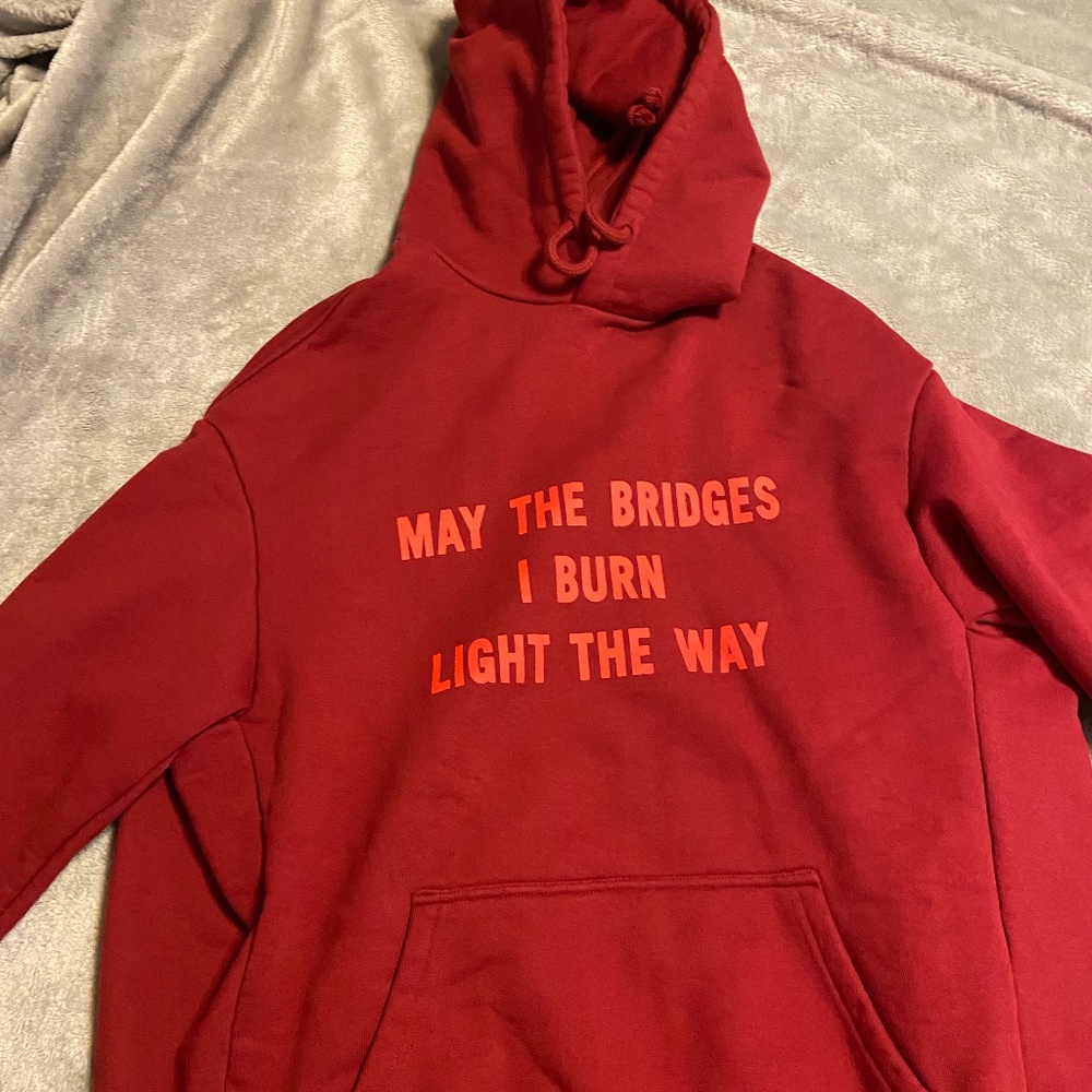Vetements May The Bridges I Burn Light The Way hoodie size xs
